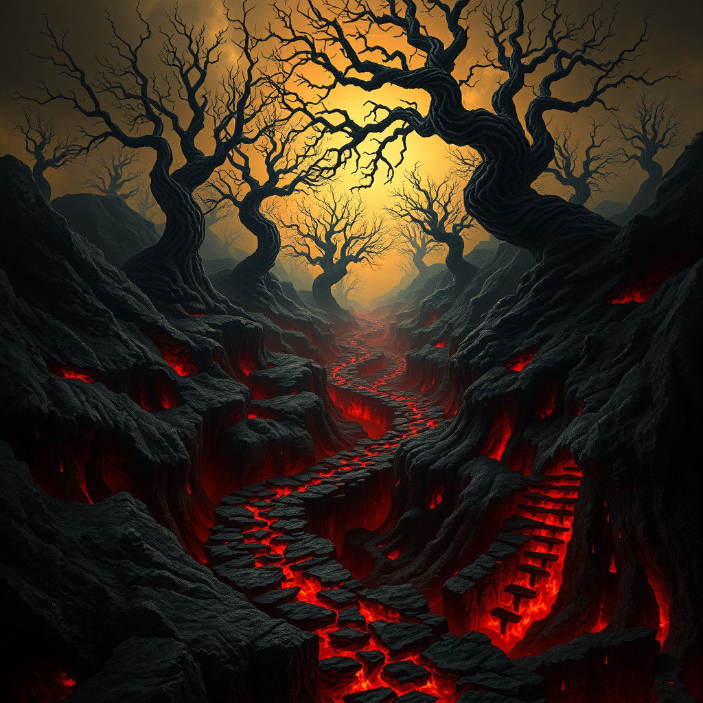 Macabre Landscape Inspired by Gothic Romanticism
