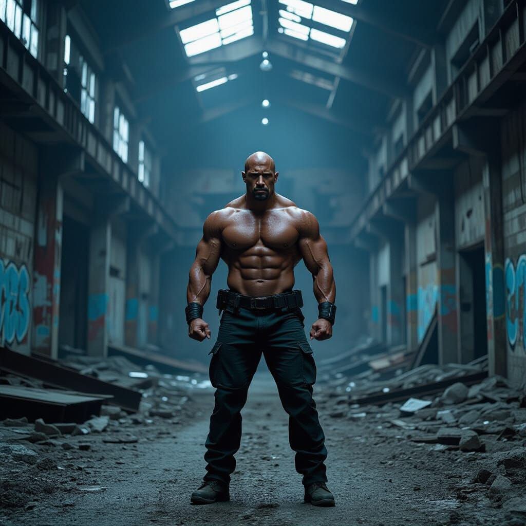 Dwayne Johnson in Abandoned Factory Ruins