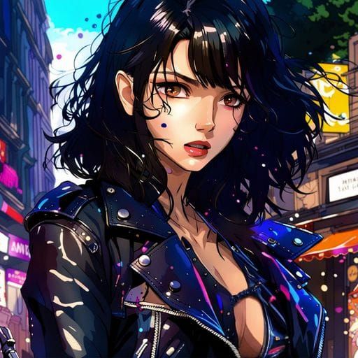 Attractive Woman in Paris Ink Drawing