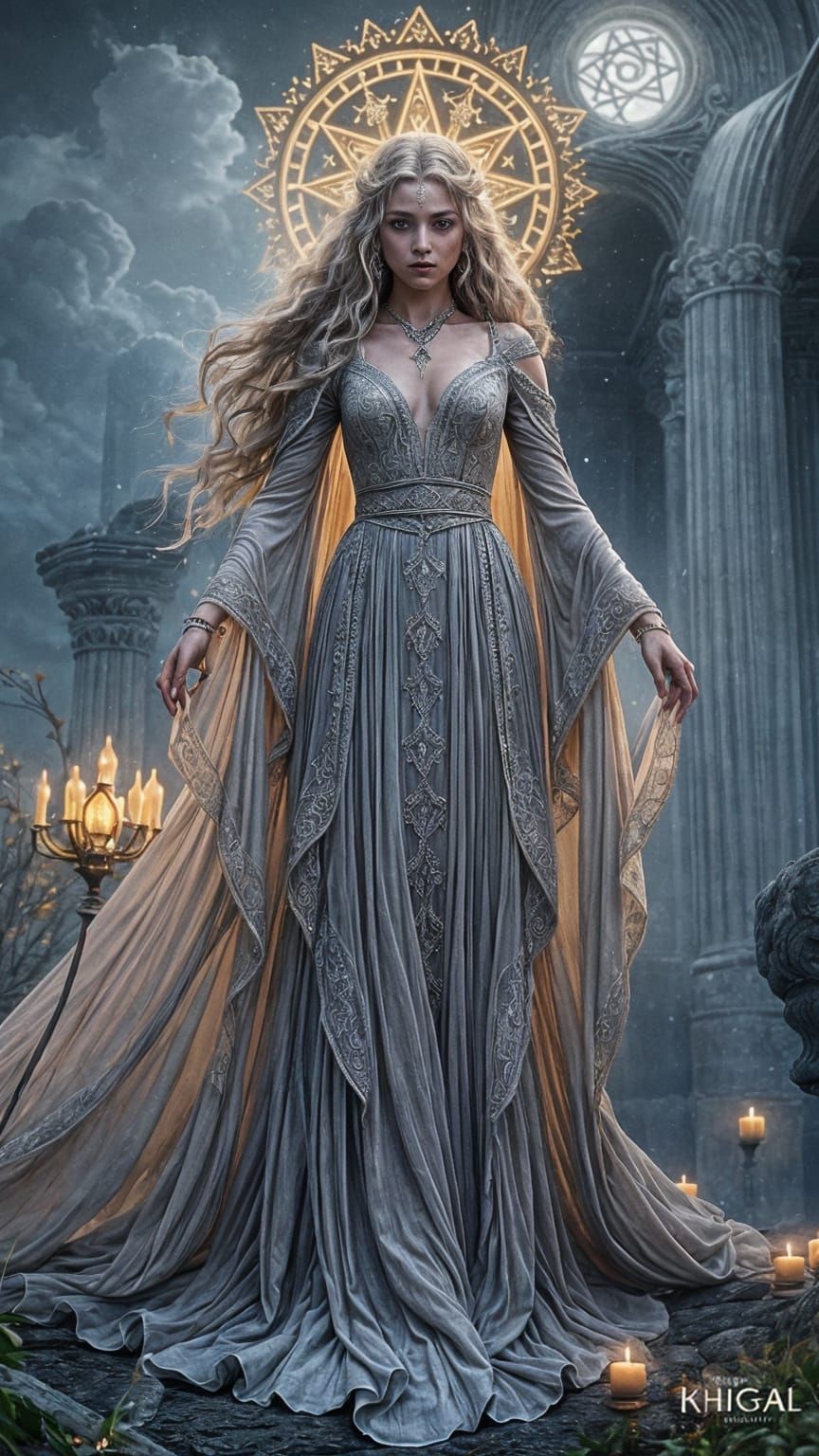 Regal Goddess in Ancient Valyrian Gowns