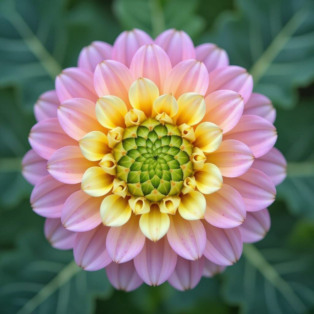 Kaleidoscopic Cauliflower: Abstract Floral Art