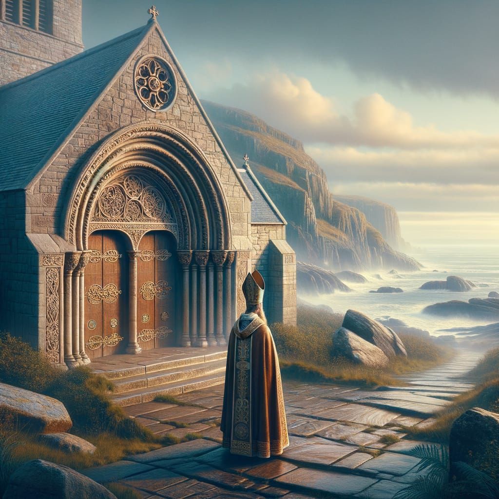 St. Patrick in Ancient Romanesque Church