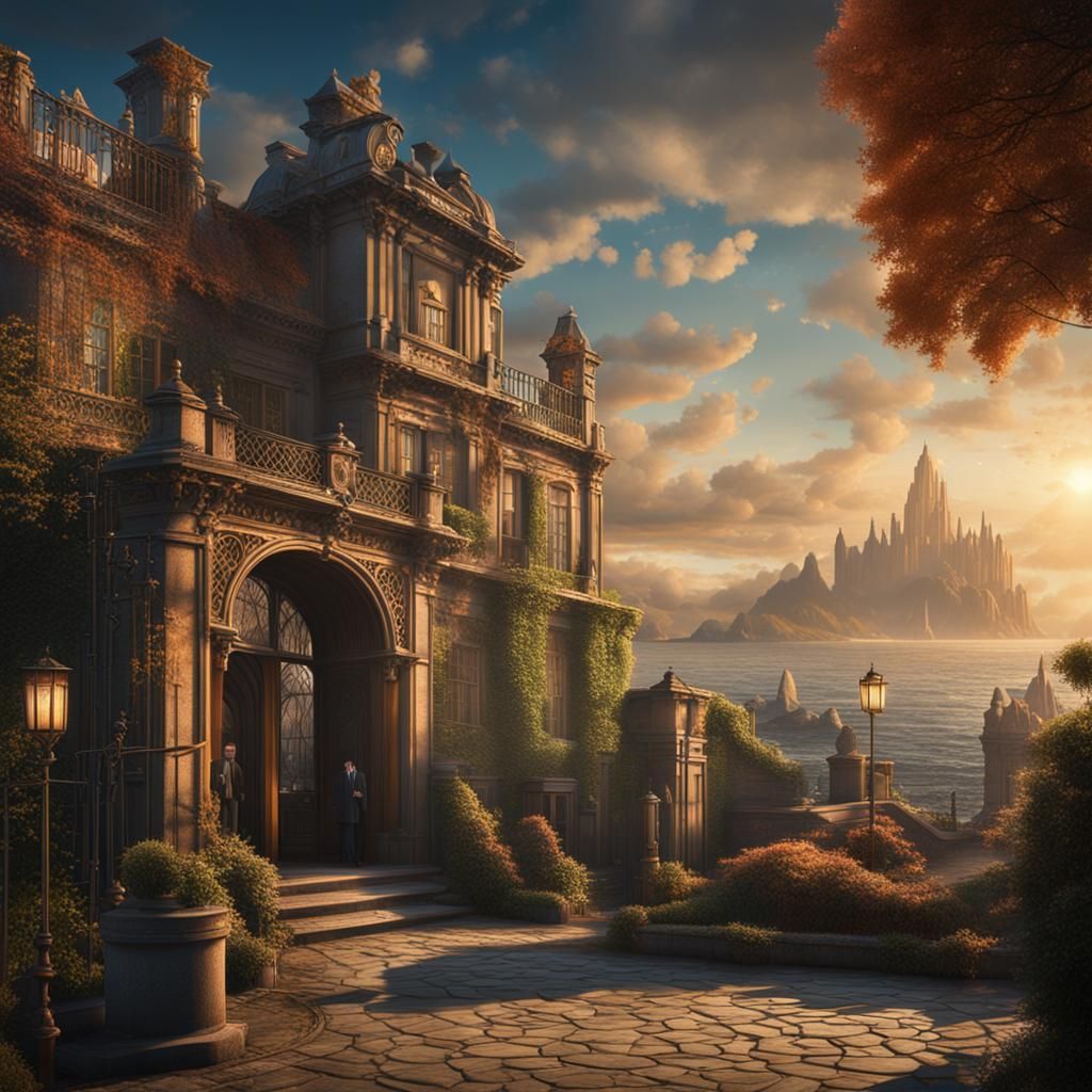 Hercule Poirot in Detailed Fantasy Art