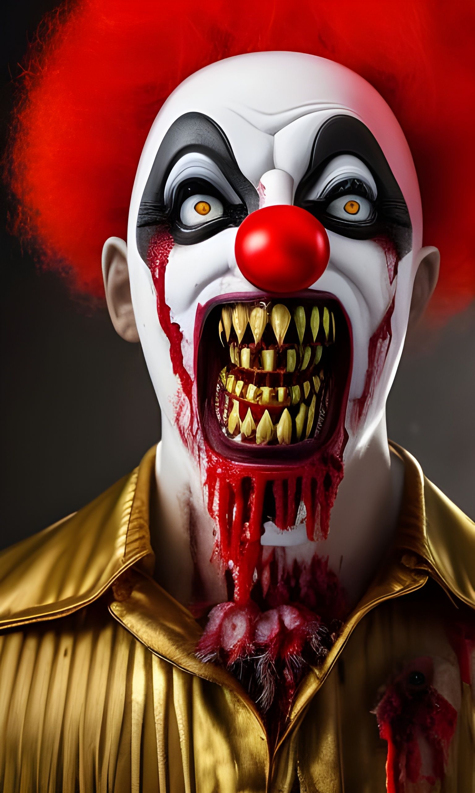 golden zombie clown