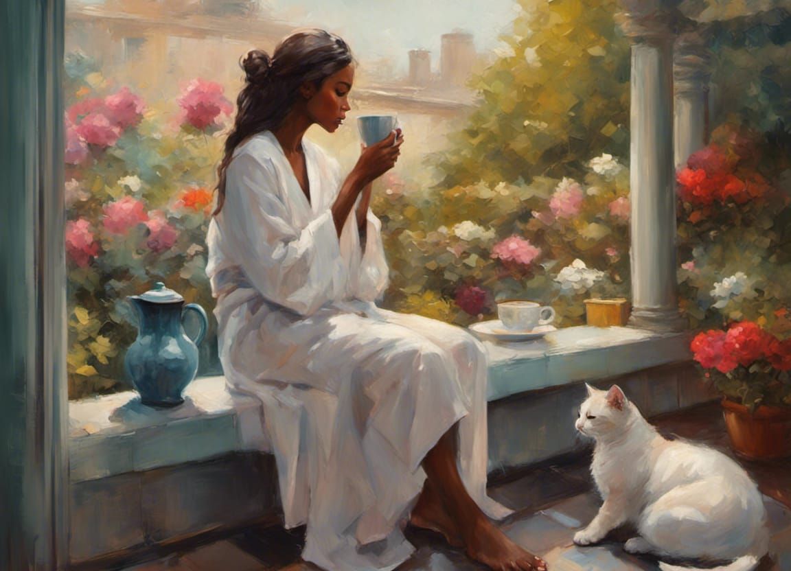 Warm Morning Moment in Vibrant Colors