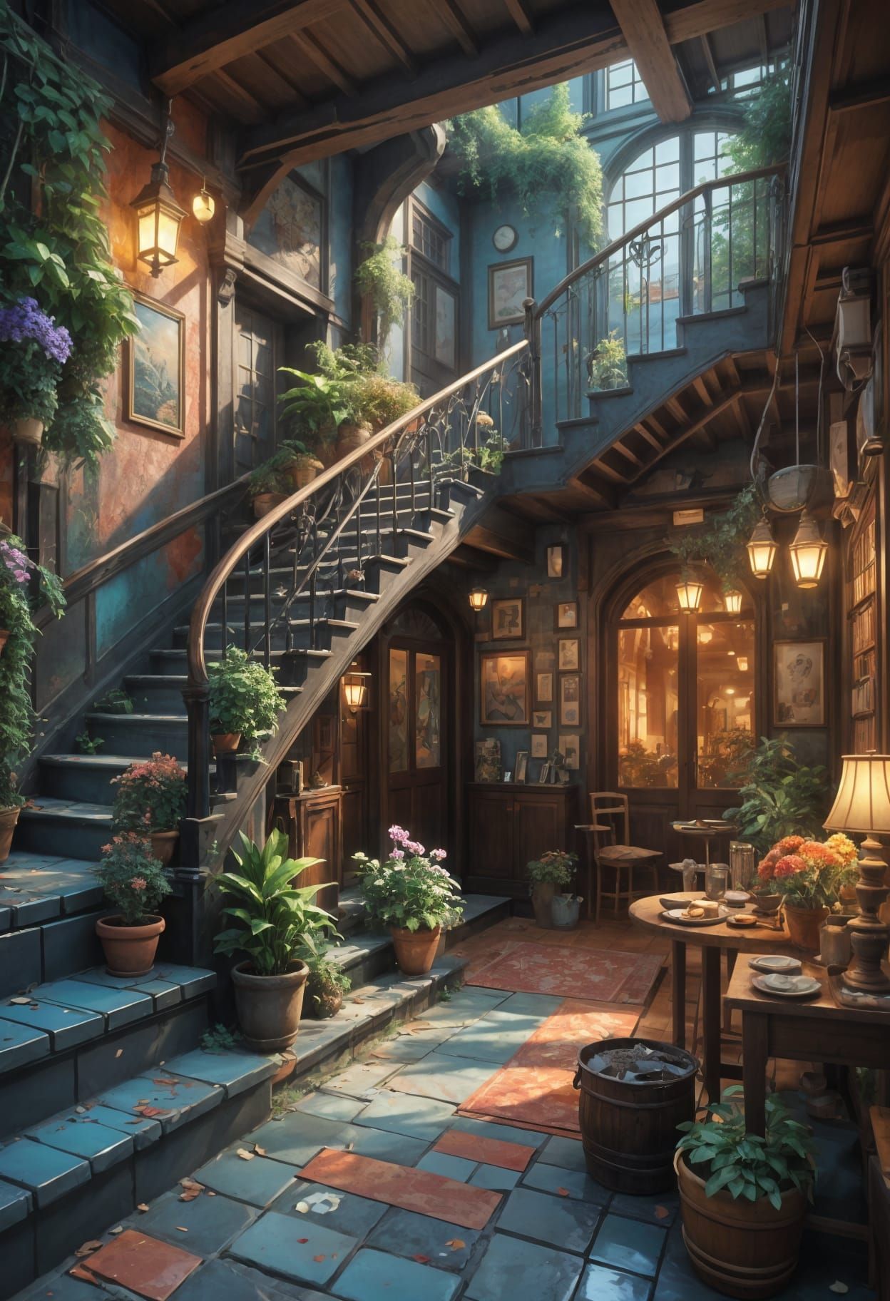 Vibrant Neo-Expressionist Masterpiece in Oil Painting Style