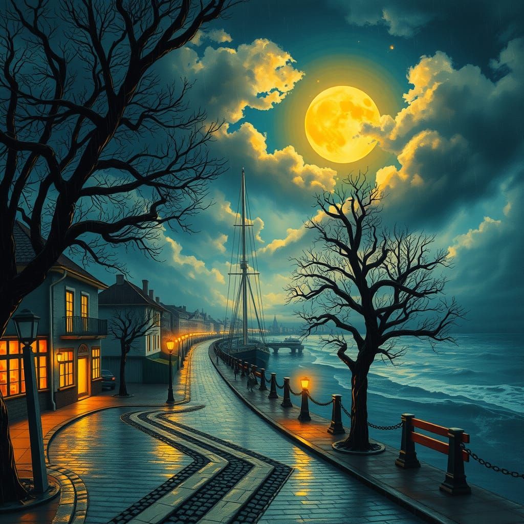 This night is mine; my mind is a colorful sheet woven in its thread