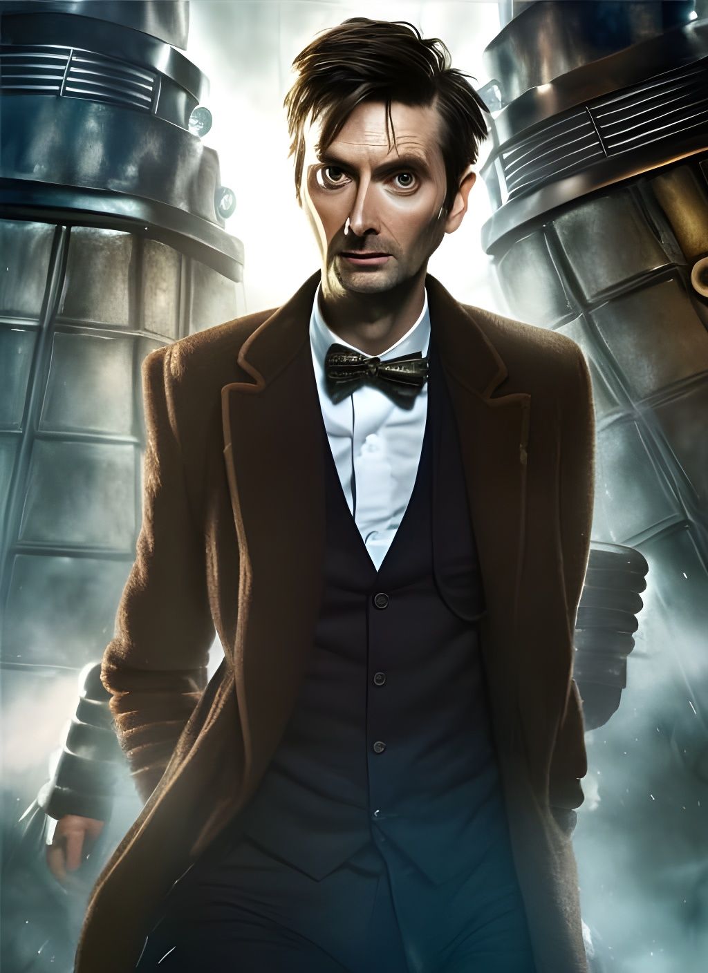Doctor Who Confronts the Daleks: Digital Portrait