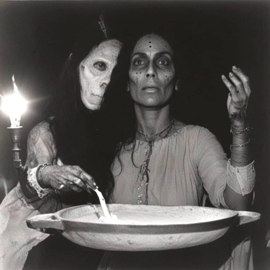 Bruja channelling a spirit