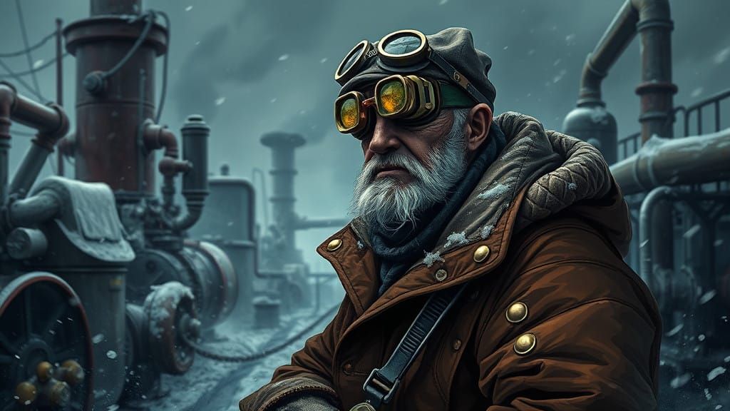 Steampunk fisher