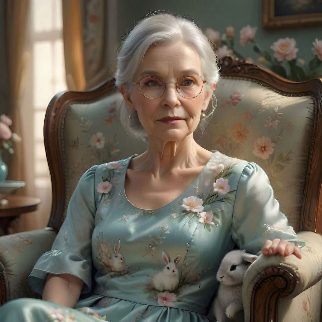 Emily with Easter Bunny 1