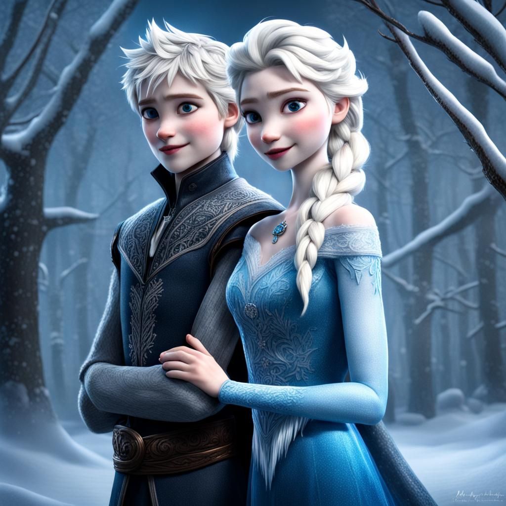 Elsa and Jack Frost: A Family Portrait
