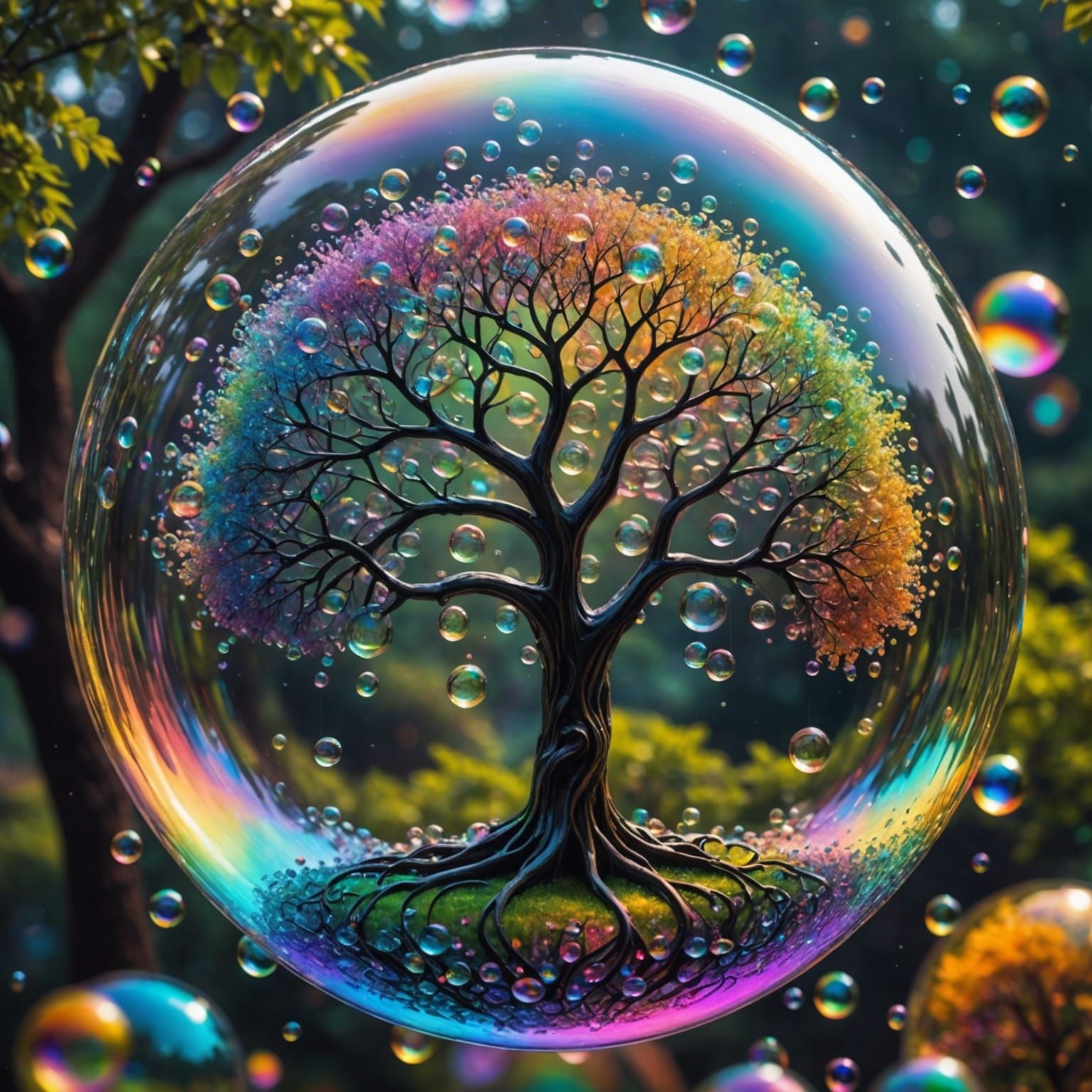 Iridescent Bubbles in Cosmic Rainbow Dreamscape