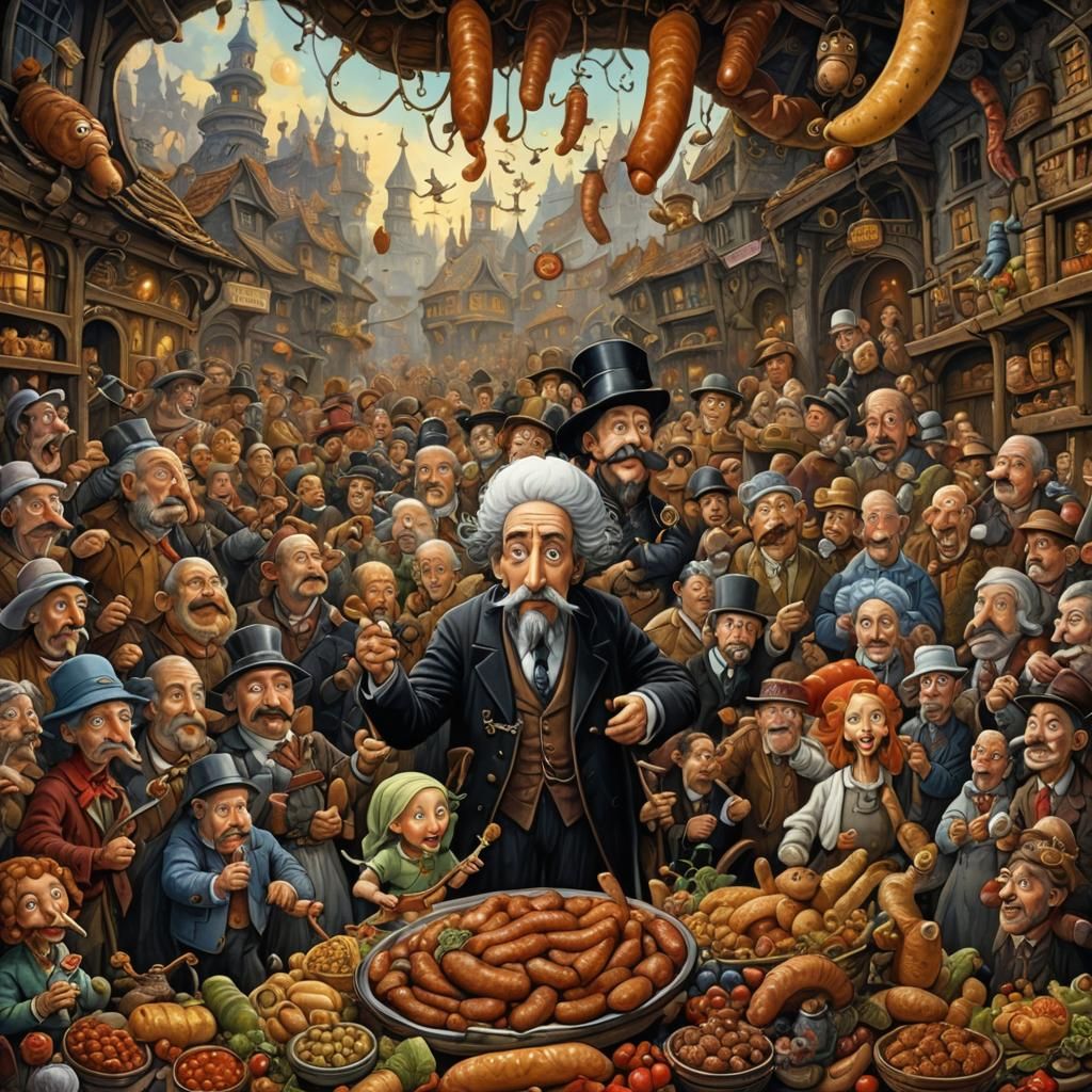 Sausage People in a Whimsical World