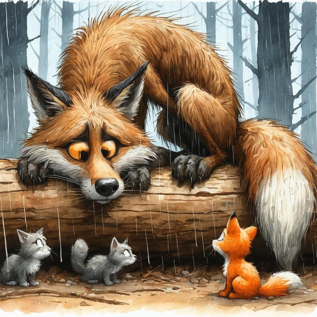 Fox & Kittens