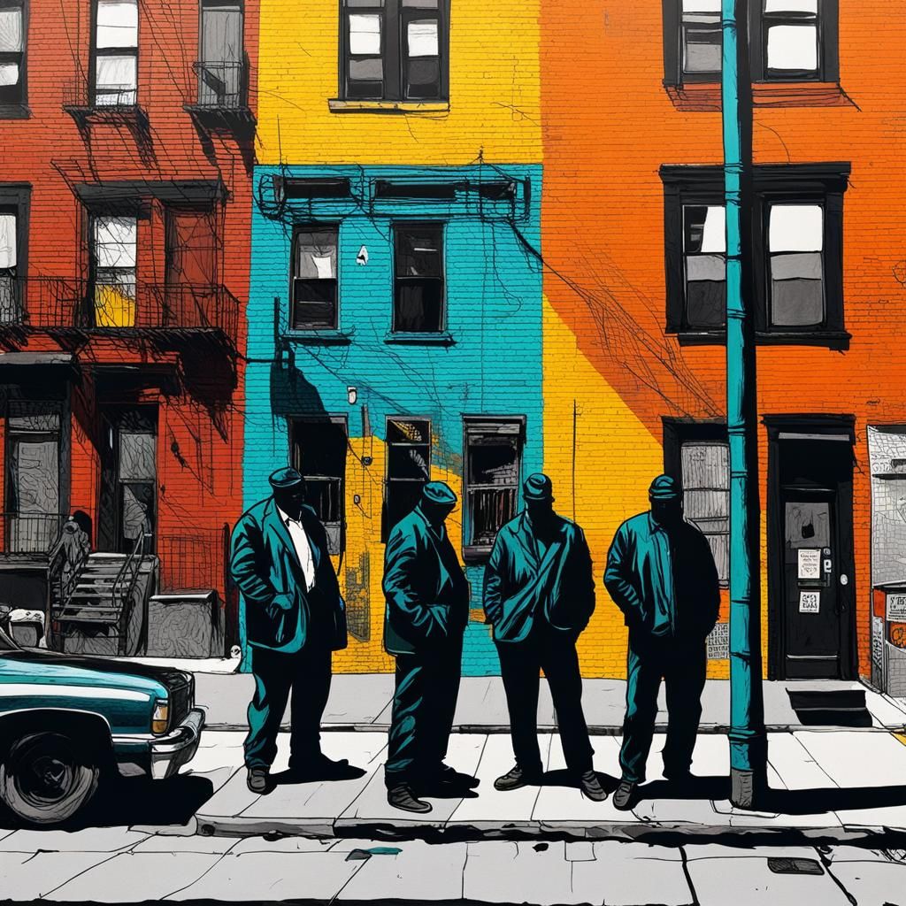 Brooklyn Criminals in Abstract Art Style