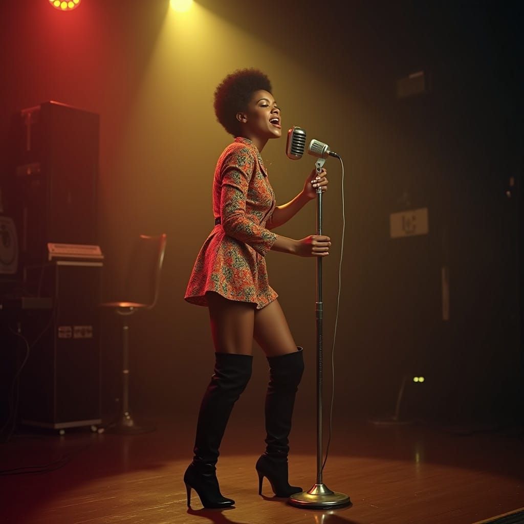 Classic Motown Soul Scene in Vibrant 1960s Style