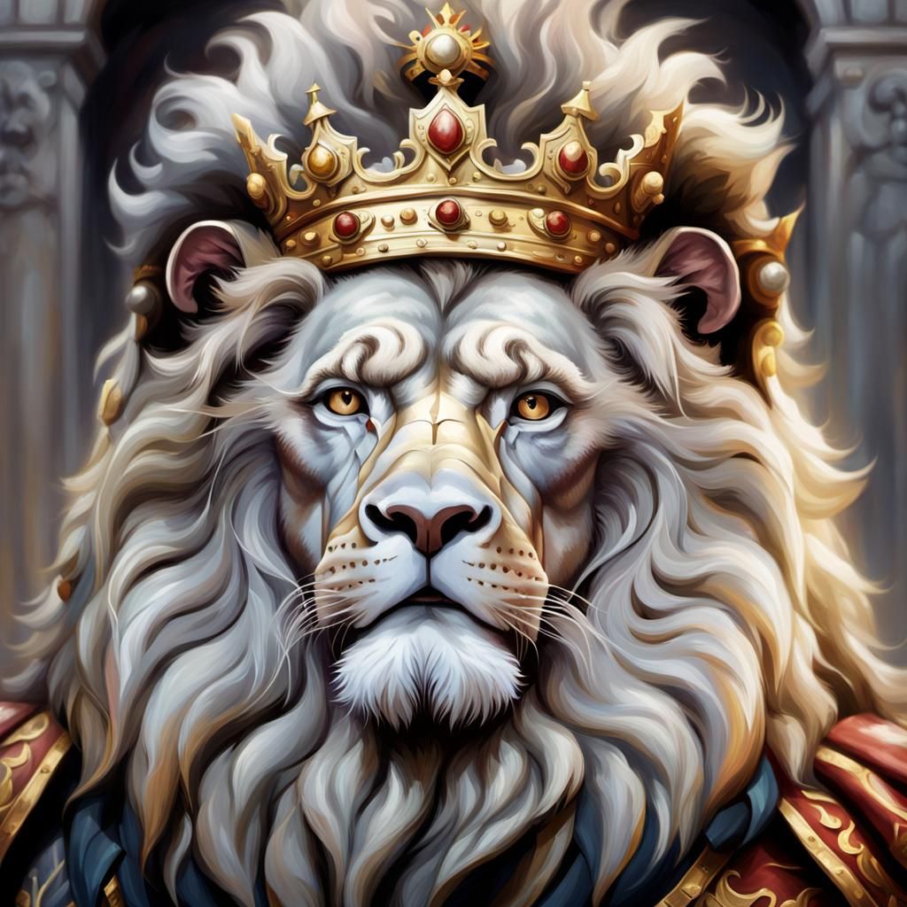 Armored King on Throne in Grand Hall