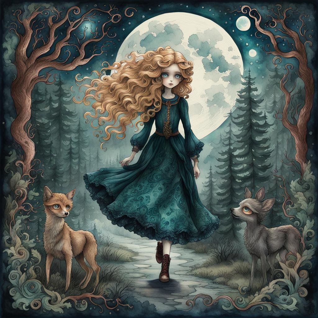 By the light of the moon