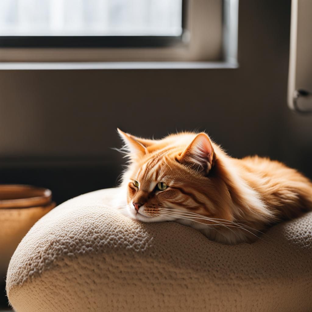 Contented Cat Loaf in Relaxed Posture