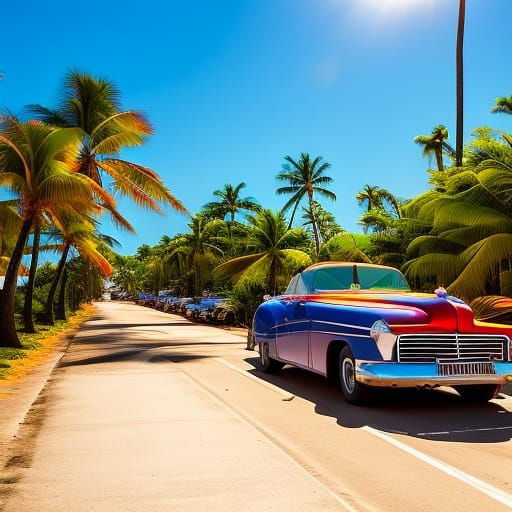 Colorful Cuban Coastal Street Photography