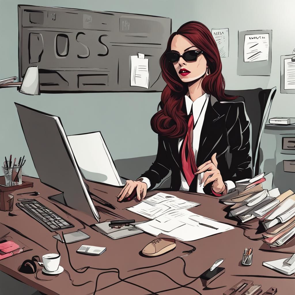 AI Generated Lady Boss Portrait