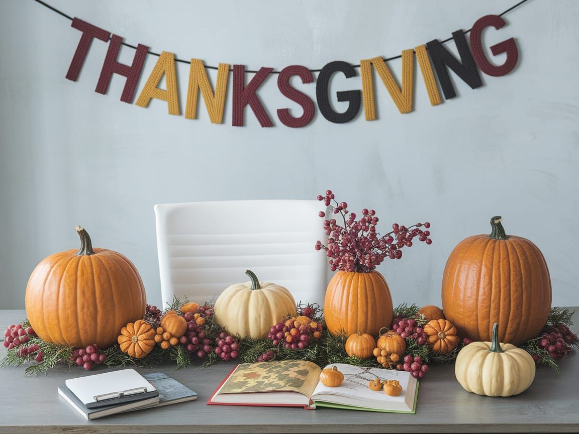 Thanksgiving Themed Office Space
