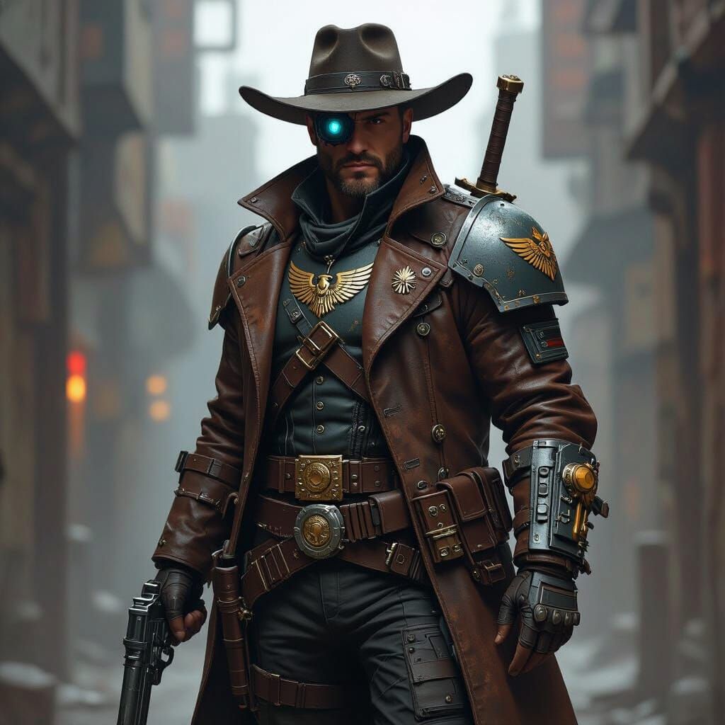 Warhammer 40k Inspired Rogue Trader Portrait