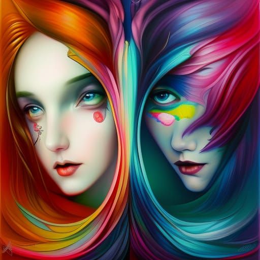 Yin Yang: Balancing Opposites in Surreal Art