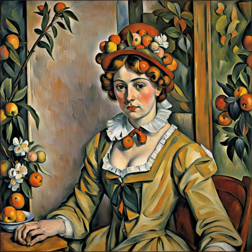 Cezanne Inspired AI Art Still Life