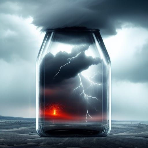 Epic Storm in a Jar: Digital Matte Painting