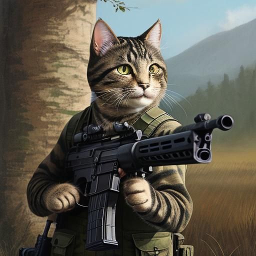 Cat with a Rifle