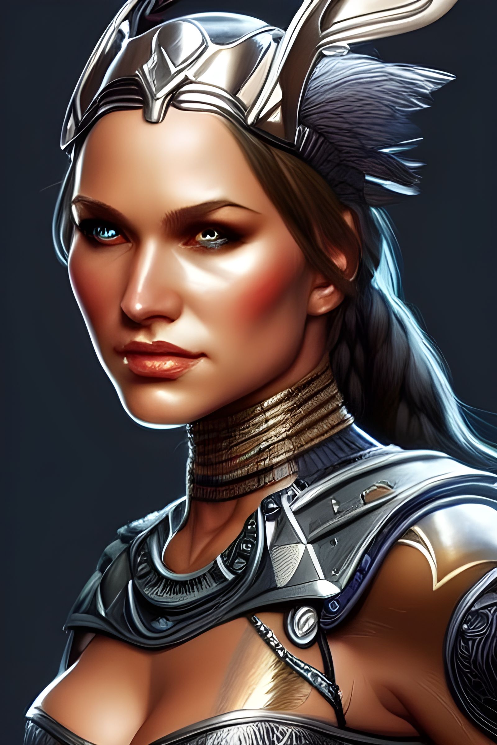 Elegant Valkyrie Portrait in Artgerm Style