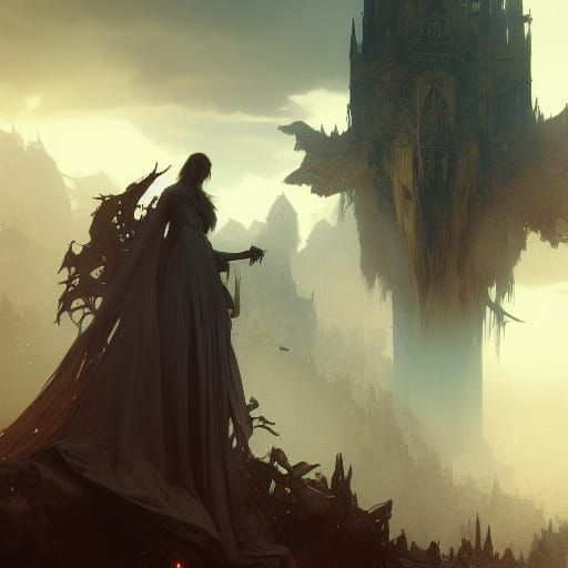 Dark Fantasy Judge in Hyperdetailed Concept Art