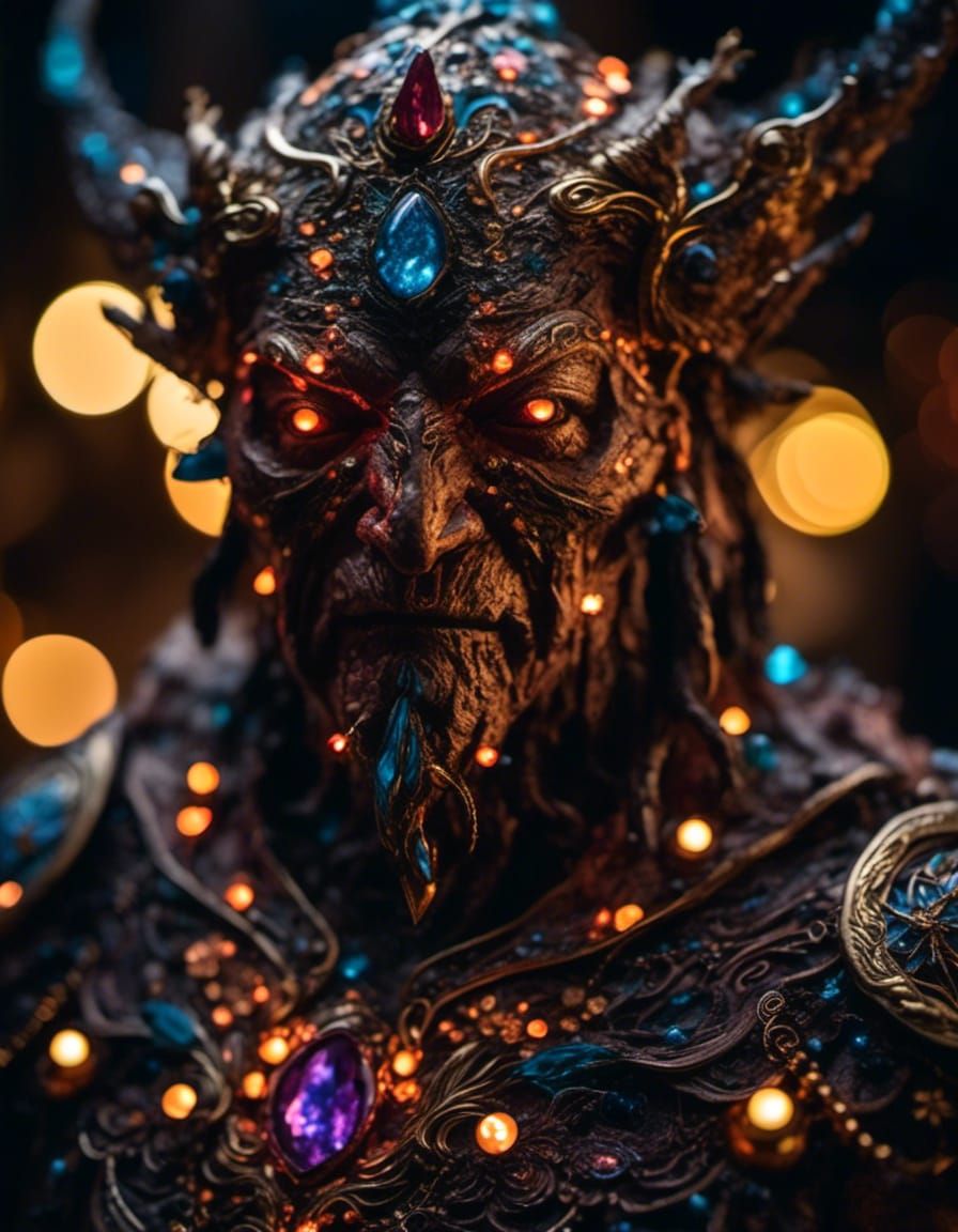 Majestic Clay Golem of Prague in Fantasy Style