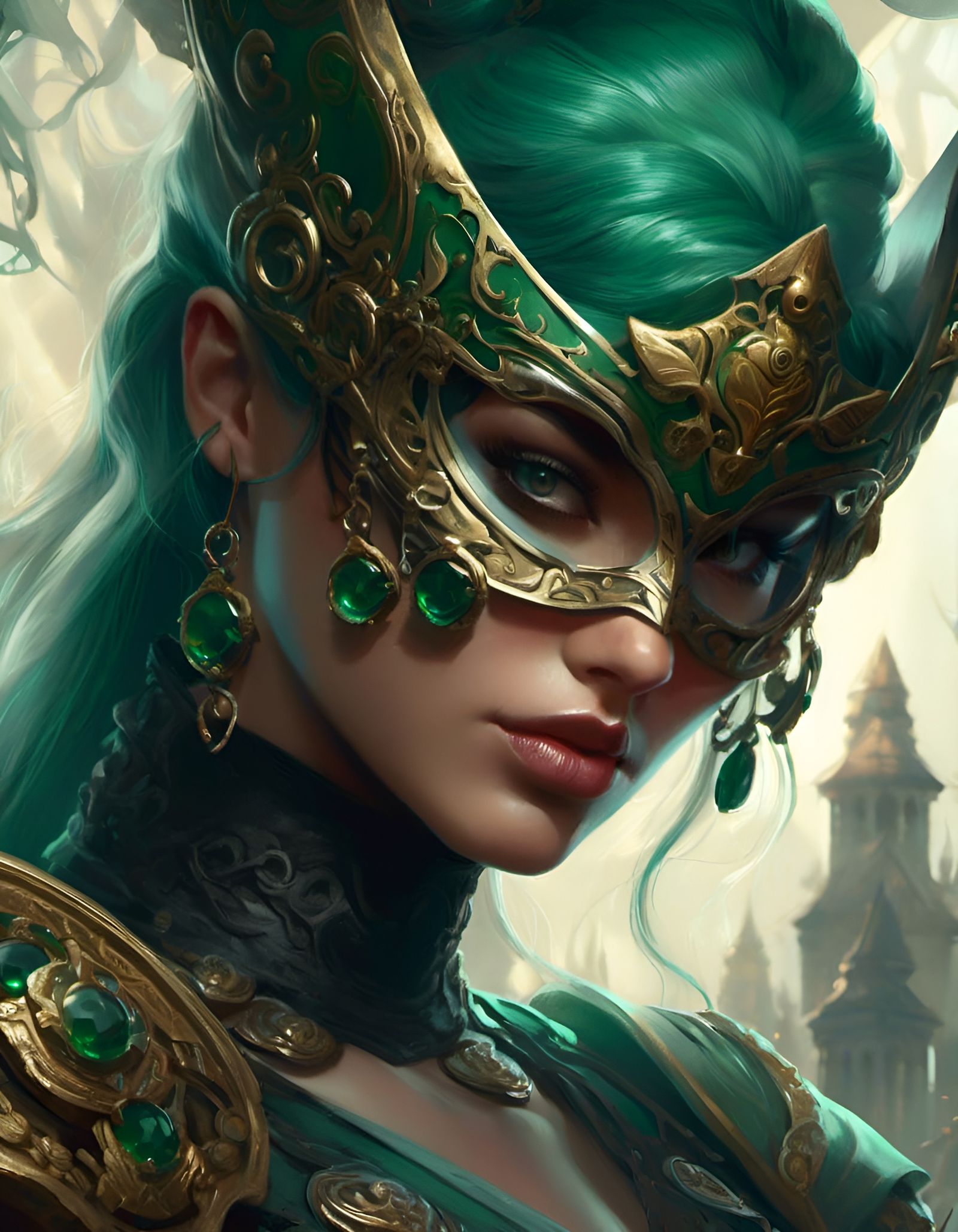 Jade from Mortal Kombat in Emerald Cave