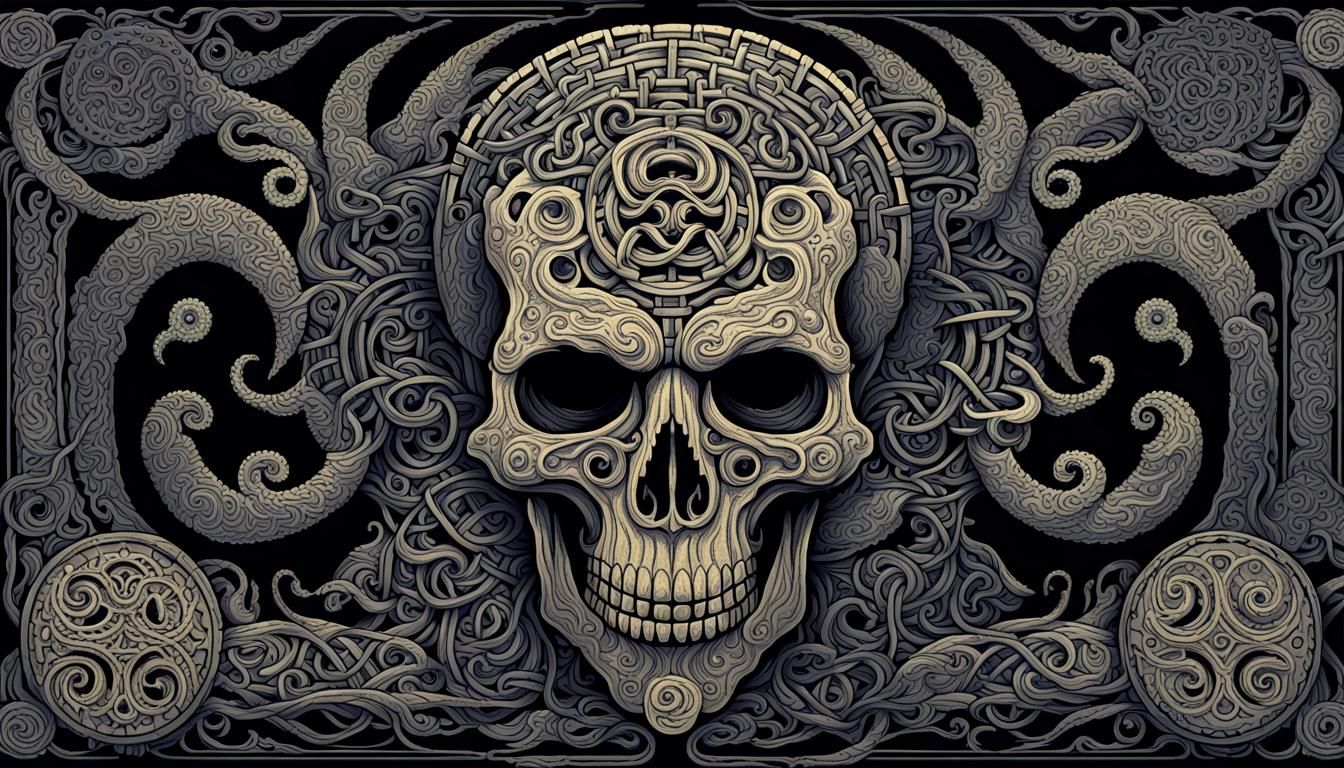 Ambiorix the Celt in Pixel Art Nouveau Style