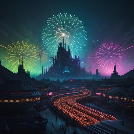 Alien Family Fun on Space Rollercoaster Ride