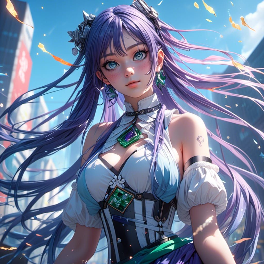 Green-violet element of wind 2🍃