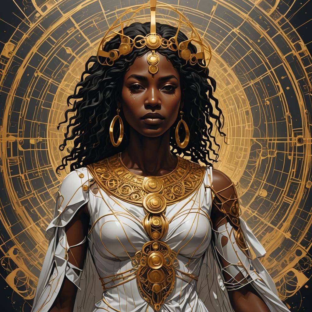 Goddess of Order: A Digital Art Portrait