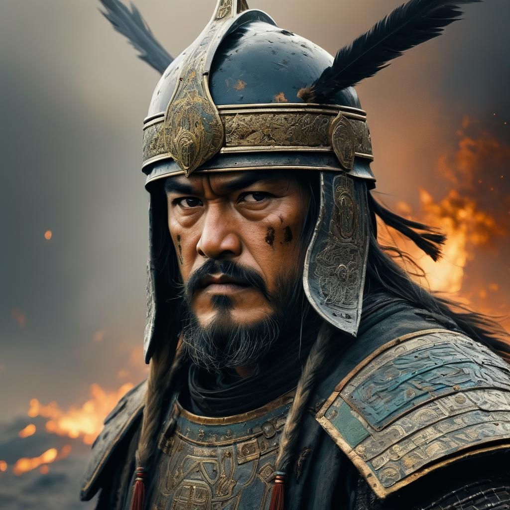 Attila the Hun Portrait in Dramatic Lighting