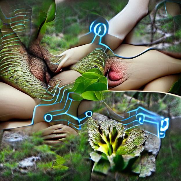 Technology and Nature Merge in Abstract Art