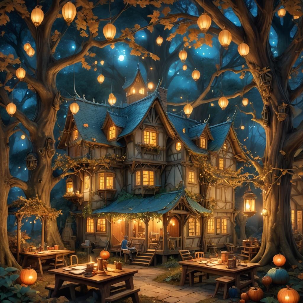 Fairy Academy Dormitory in Autumnal Fantasy Style