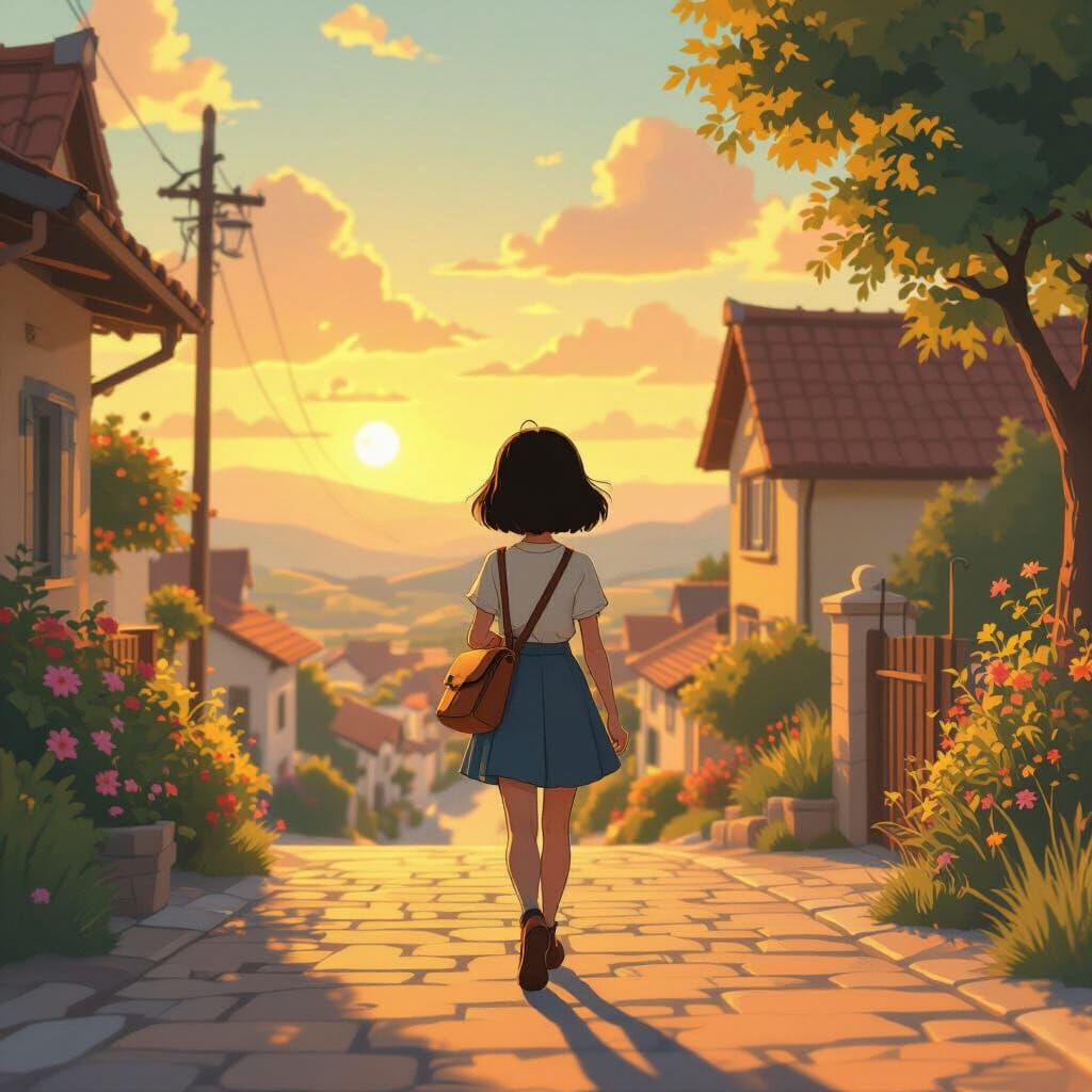 Aanya Walks Confidently Into Golden Hour Sunset