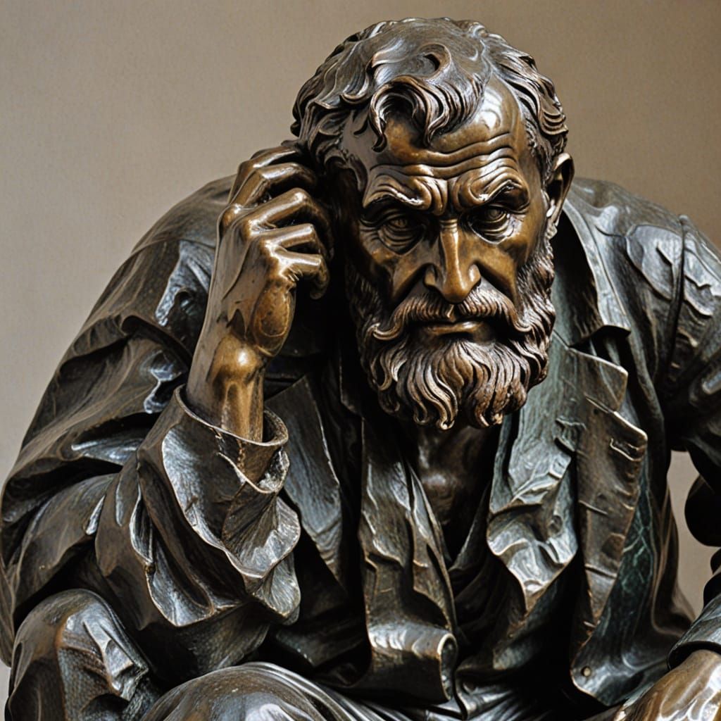 The Dark Thinker in Bronze
