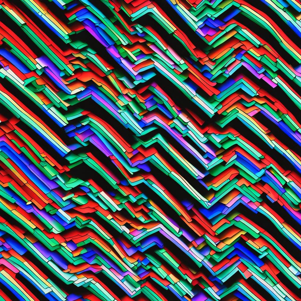 Abstract RGB Color Study in Bold Saturated Hues