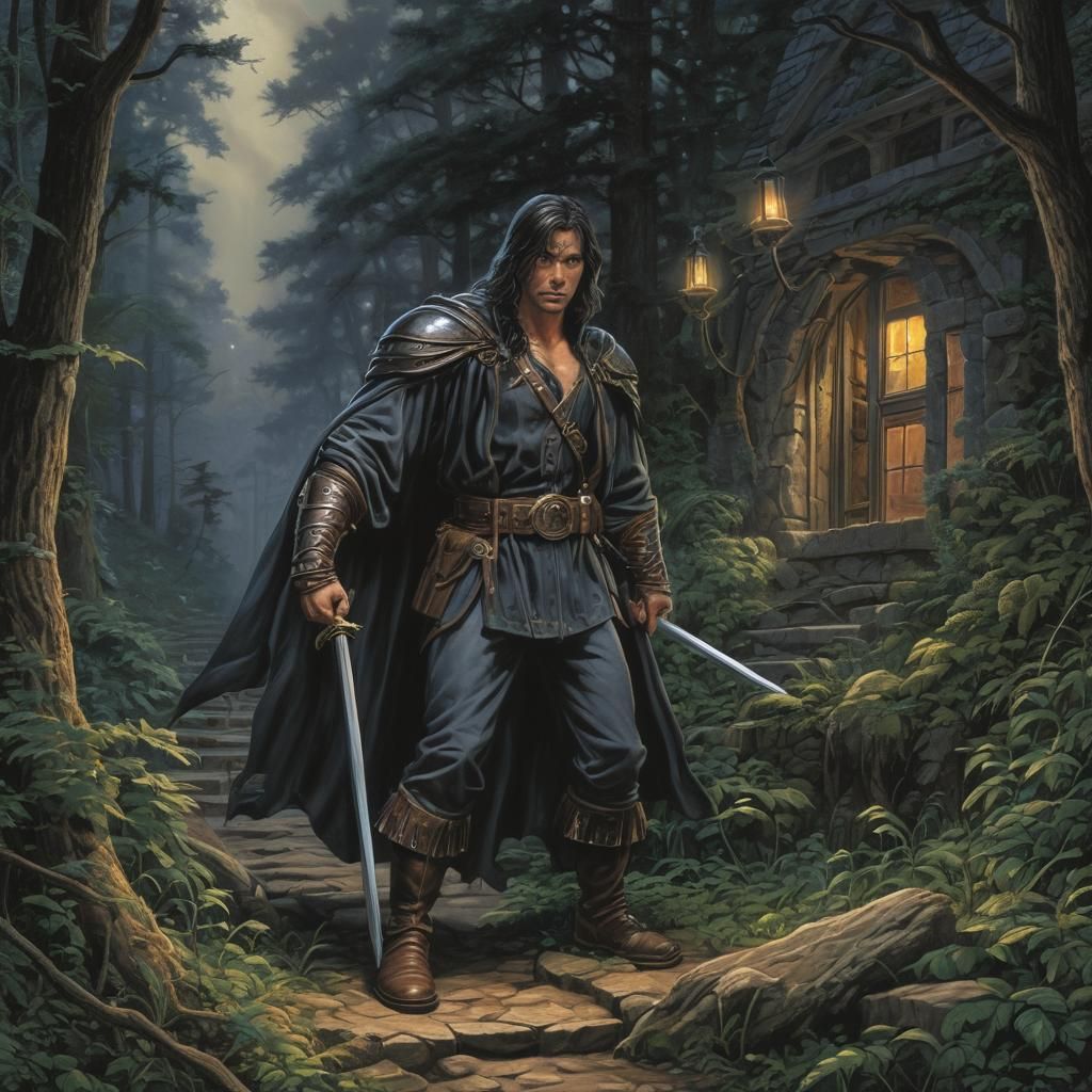 Grimdark Fantasy Scene in a Classic Style