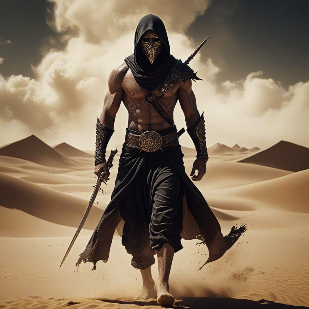 Prince of Persia in Dreamlike Desert Landscape