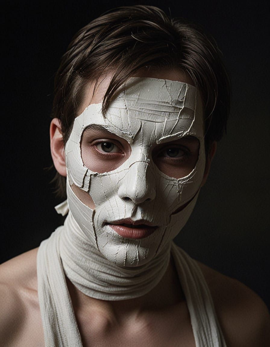 Dark Fantasy Concept Art: Bandaged Man With Eerie Porcelain ...