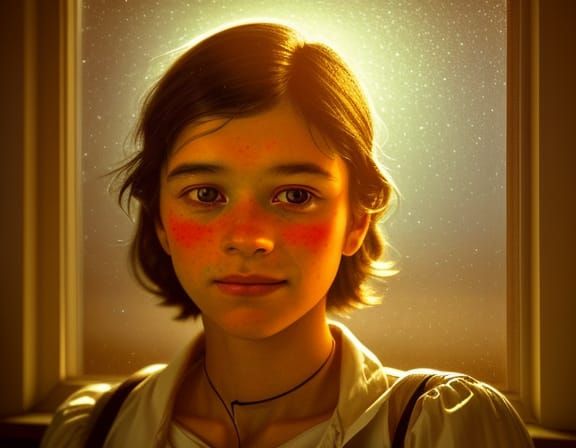 A Young Student Notices a Rare Smile in a Vacant Classroom